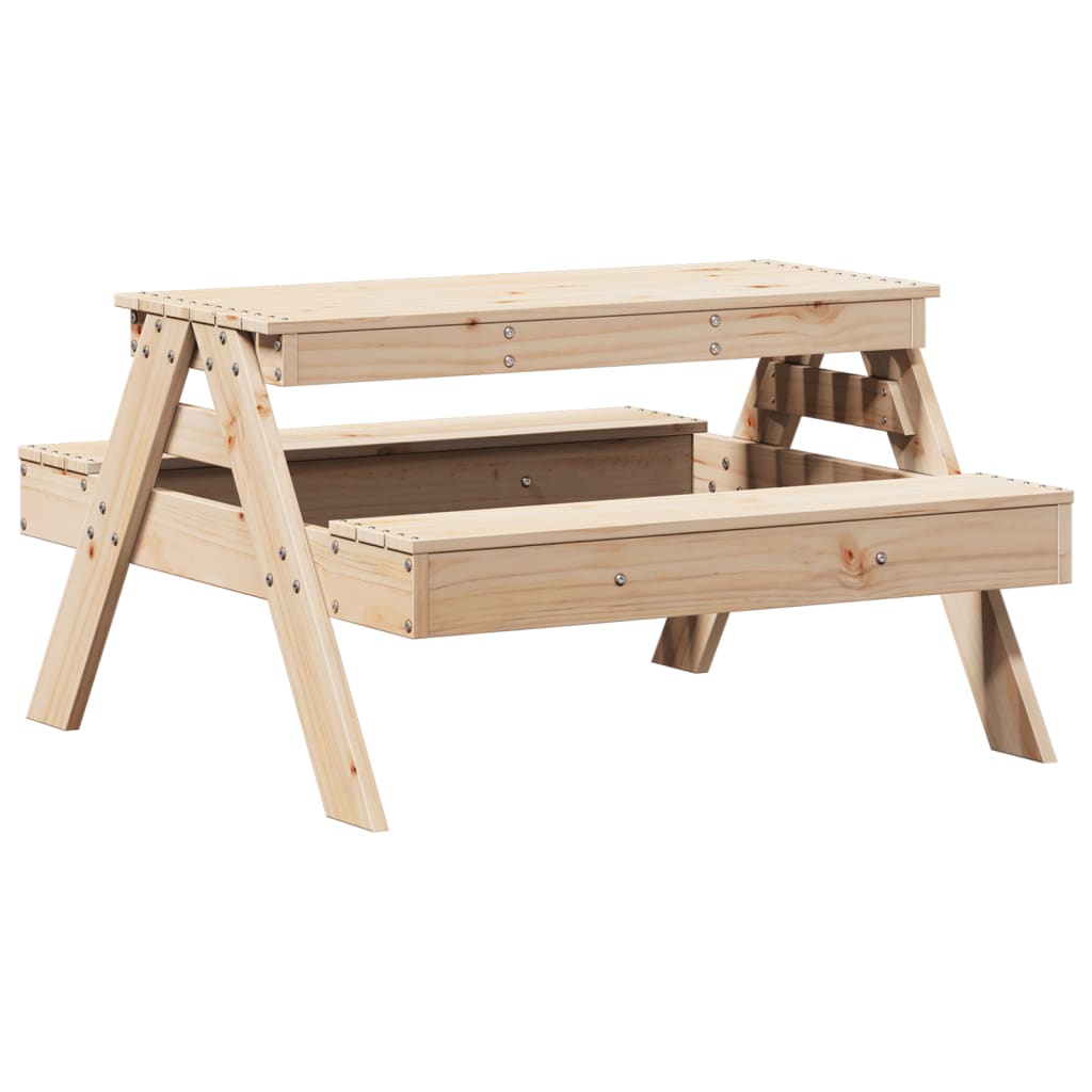 Piknikový stůl pro děti 88 x 97 x 52 cm masivní borové dřevo