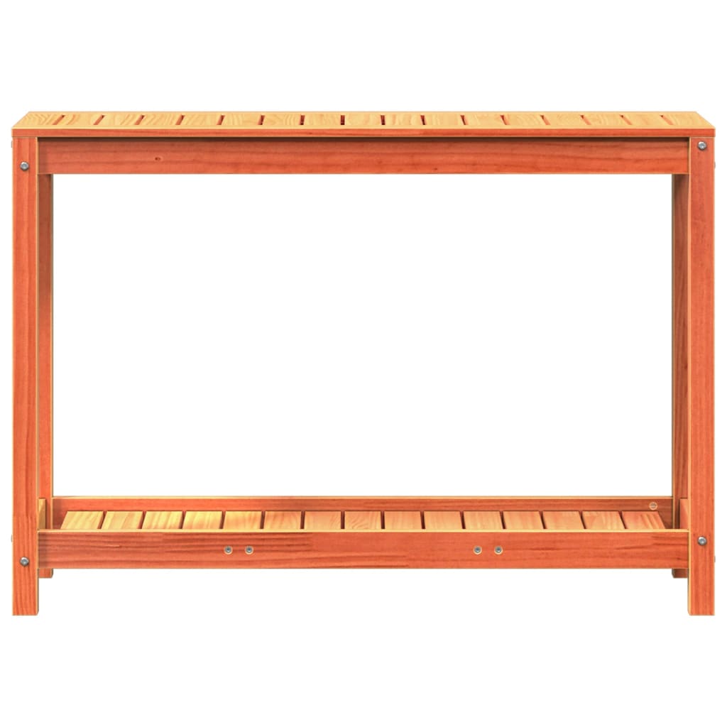 Přesazovací stůl s policí voskově hnědý 108x35x75 cm borovice