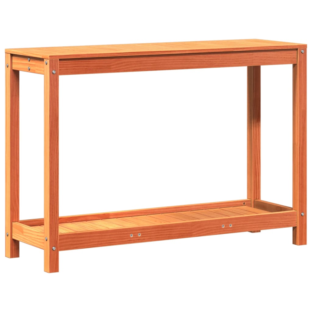 Přesazovací stůl s policí voskově hnědý 108x35x75 cm borovice