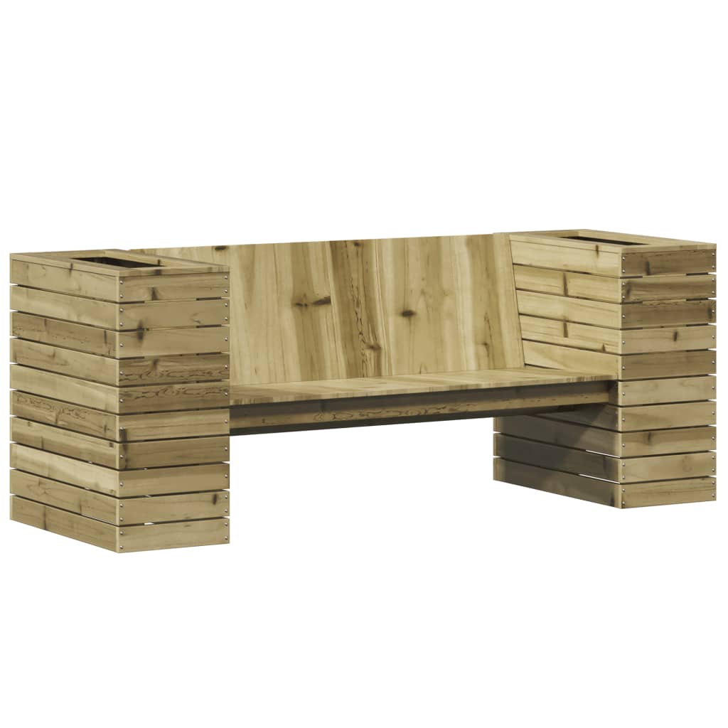 Lavice s truhlíky 167,5 x 60 x 65 cm impregnované borové dřevo