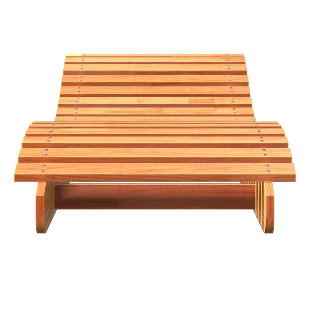 Zahradní lehátka 2 ks voskově hnědá 205x60x31,5 cm borové dřevo