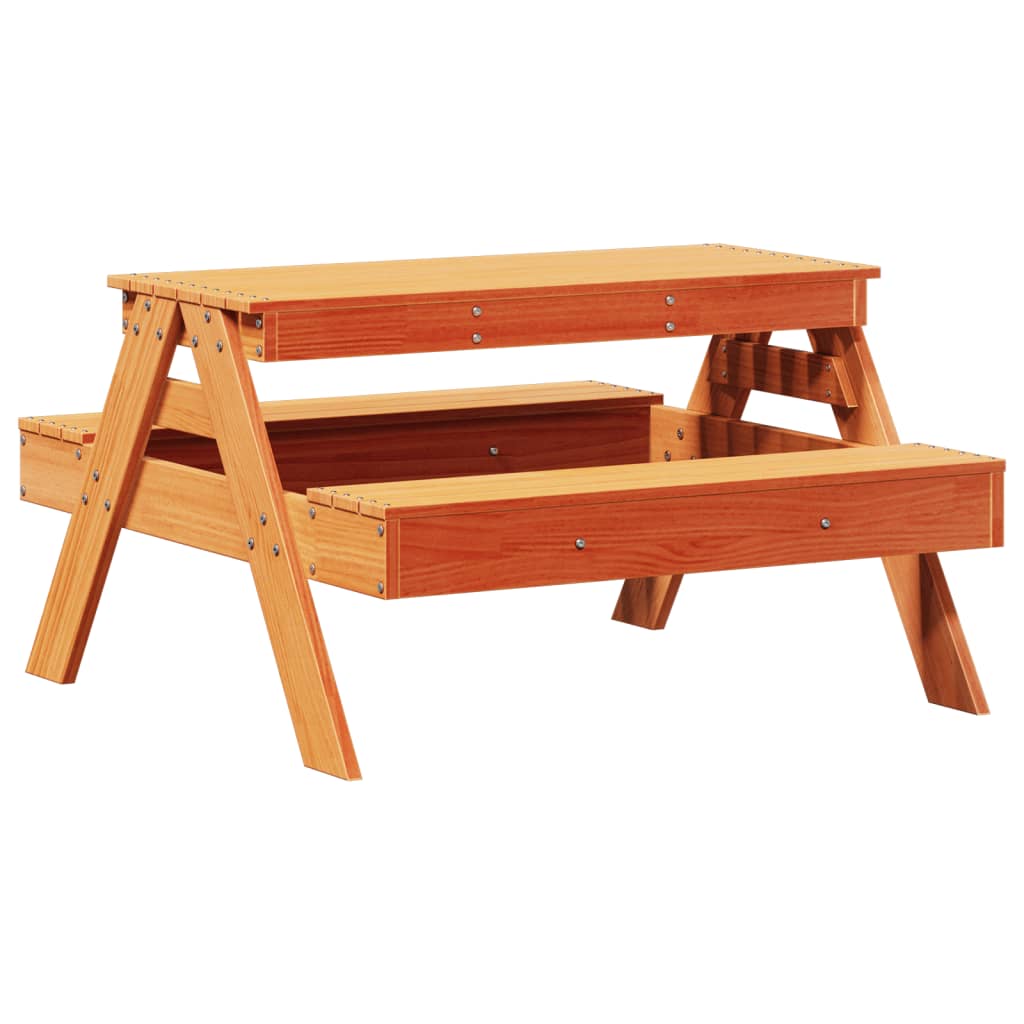 Piknikový stůl pro děti voskově hnědý 88 x 97 x 52 cm borovice