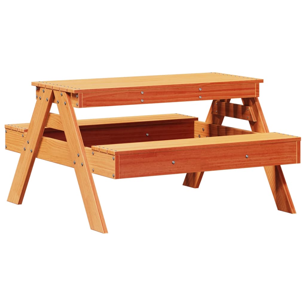 Piknikový stůl pro děti voskově hnědý 88 x 97 x 52 cm borovice