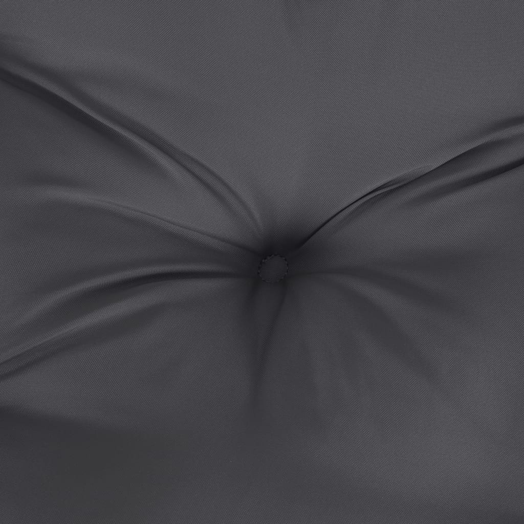 Podušky na židli vysoké opěradlo 2ks antracit melanž 120x50x7cm