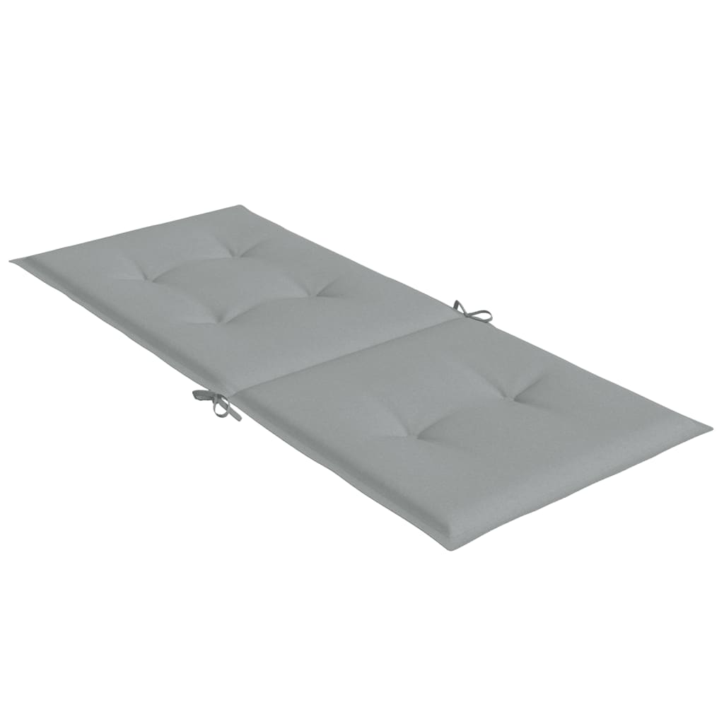 Podušky na židli vysoké opěradlo 6 ks šedá melanž 120x50x4 cm
