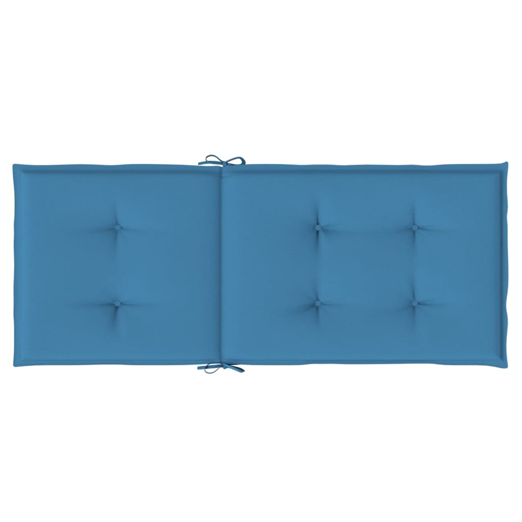 Podušky na židli vysoké opěradlo 6 ks modrá melanž 120x50x4 cm