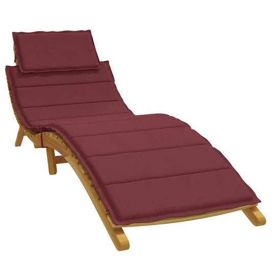 Poduška na lehátko vínová melanž 186x58x4 cm textil
