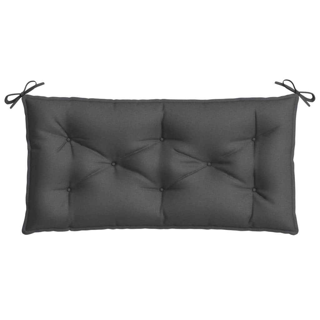 Poduška na zahradní lavici antracitová melanž 100x50x7cm textil