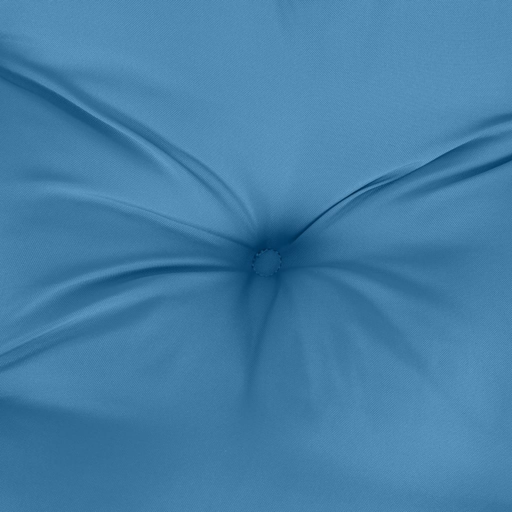 Poduška na zahradní lavici modrá melanž 100 x 50 x 7 cm textil