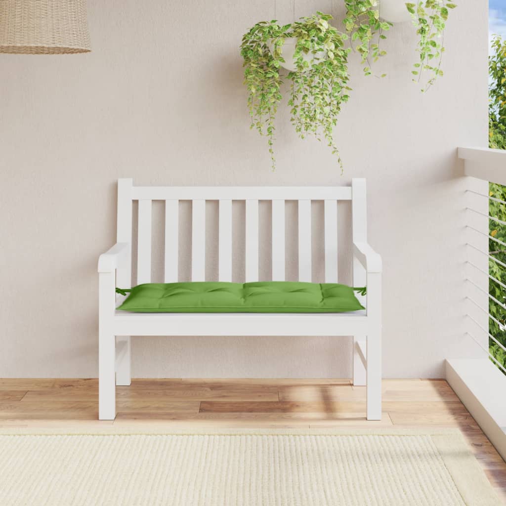 Poduška na zahradní lavici zelená melanž 100 x 50 x 7 cm textil