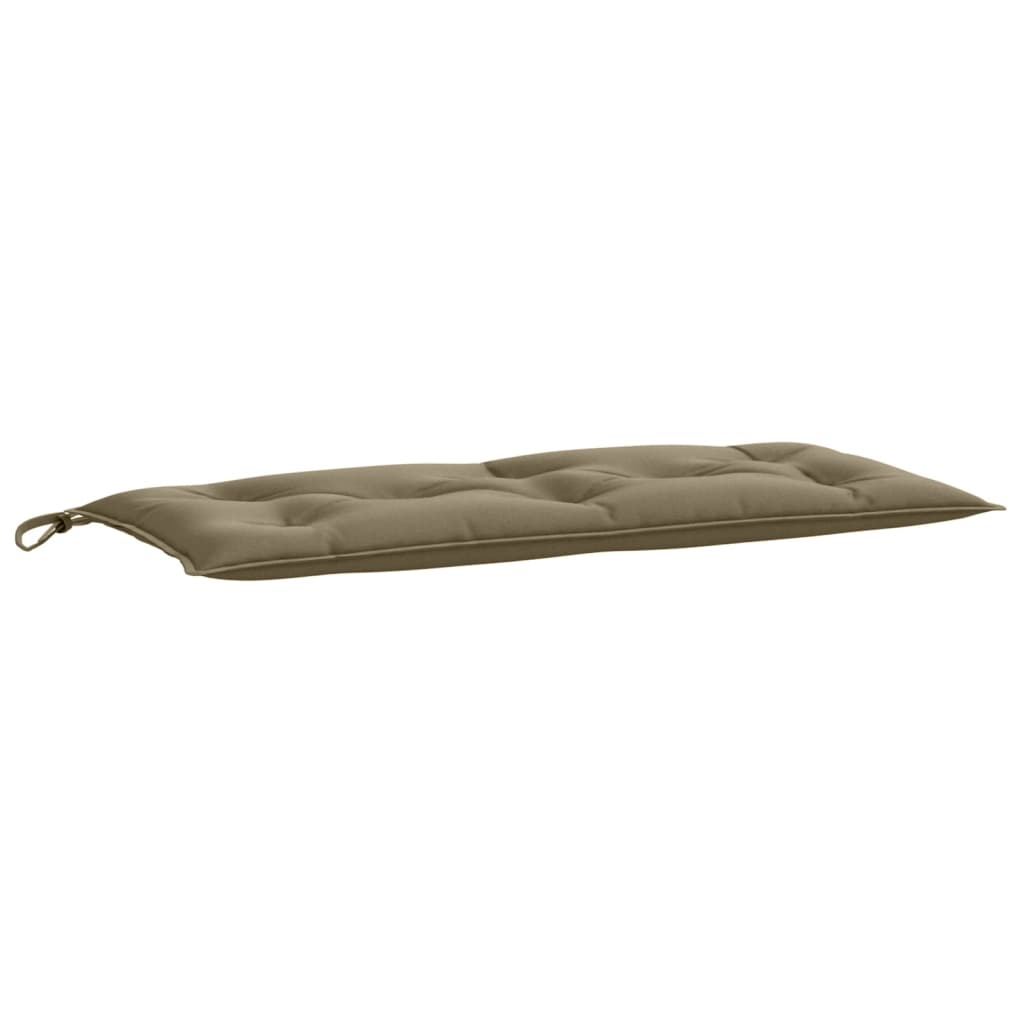 Poduška na zahradní lavici taupe melanž 100 x 50 x 7 cm textil