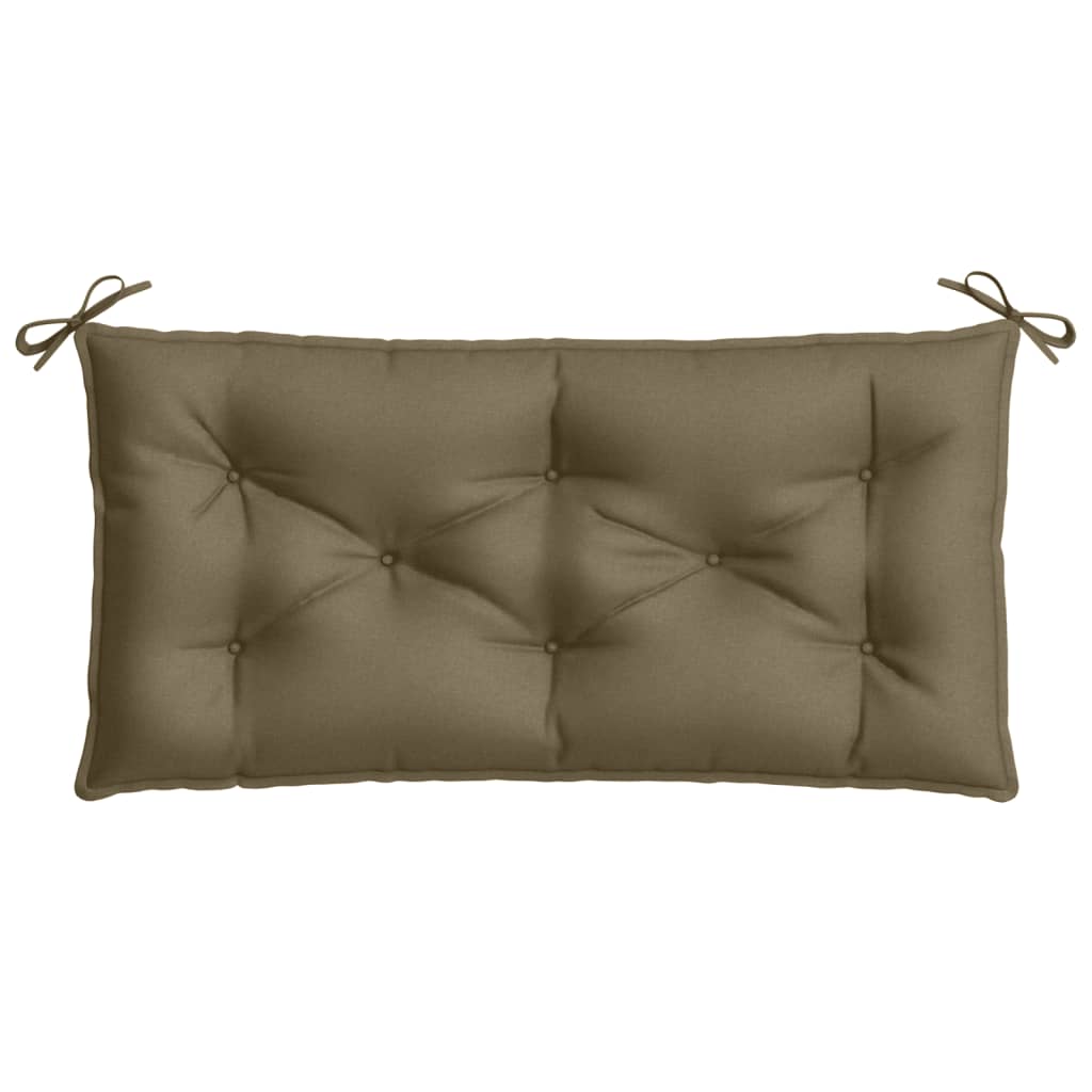 Poduška na zahradní lavici taupe melanž 100 x 50 x 7 cm textil