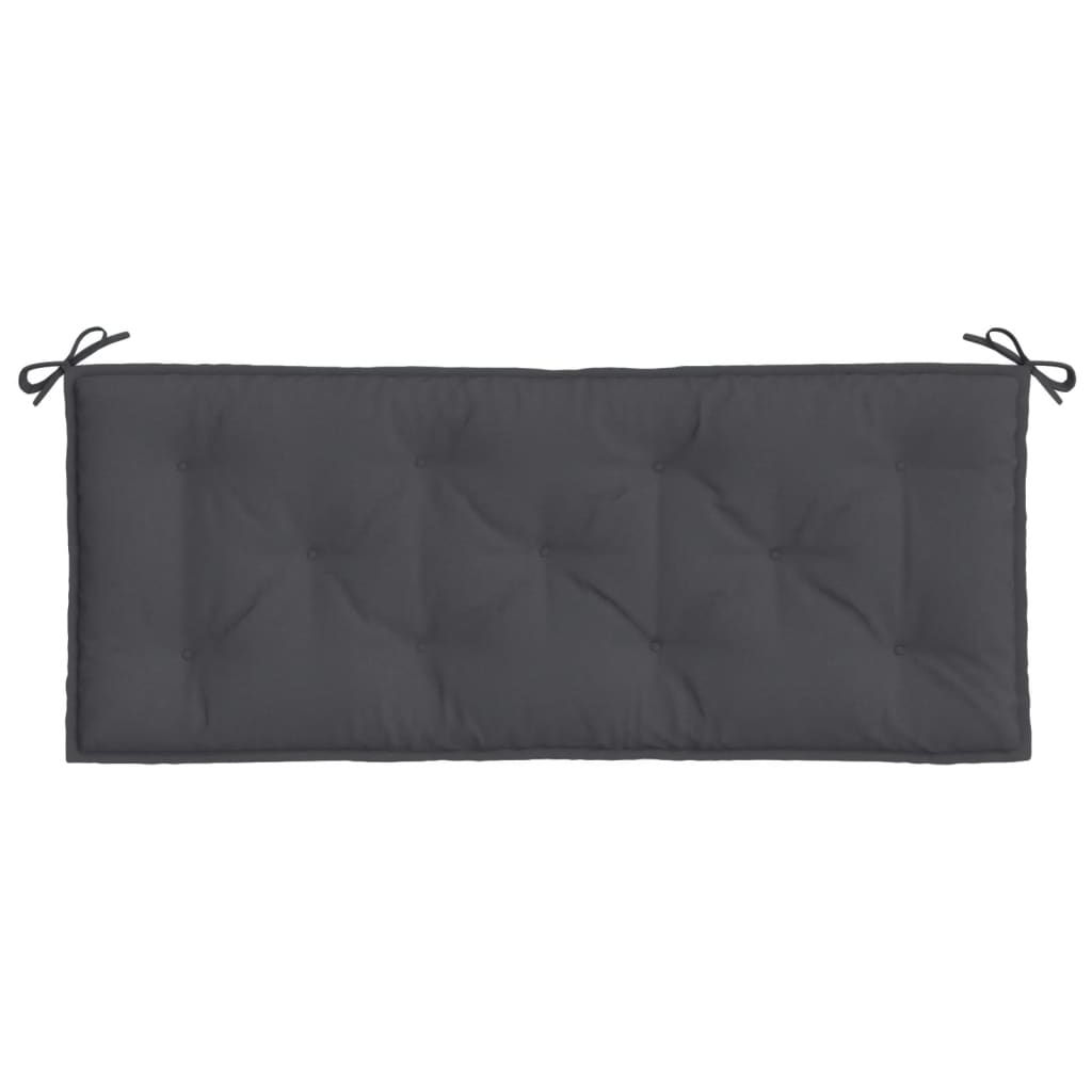 Poduška na zahradní lavici antracitová melanž 120x50x7cm textil