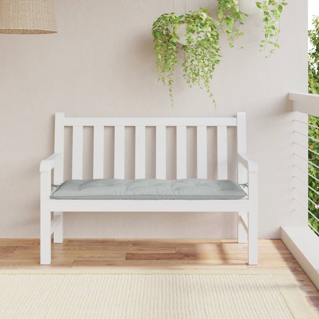 Poduška na zahradní lavici světle šedá melanž 120x50x7cm textil