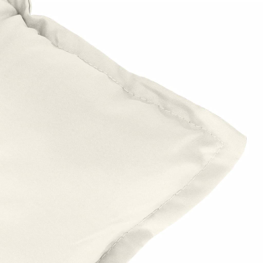 Poduška na zahradní lavici krémová melanž 120x50x7 cm textil