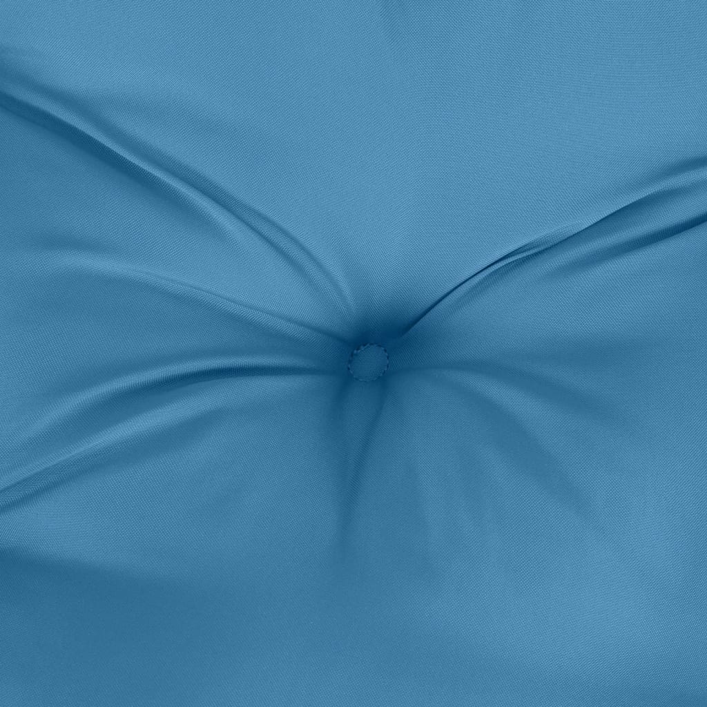 Poduška na zahradní lavici modrá melanž 120 x 50 x 7 cm textil