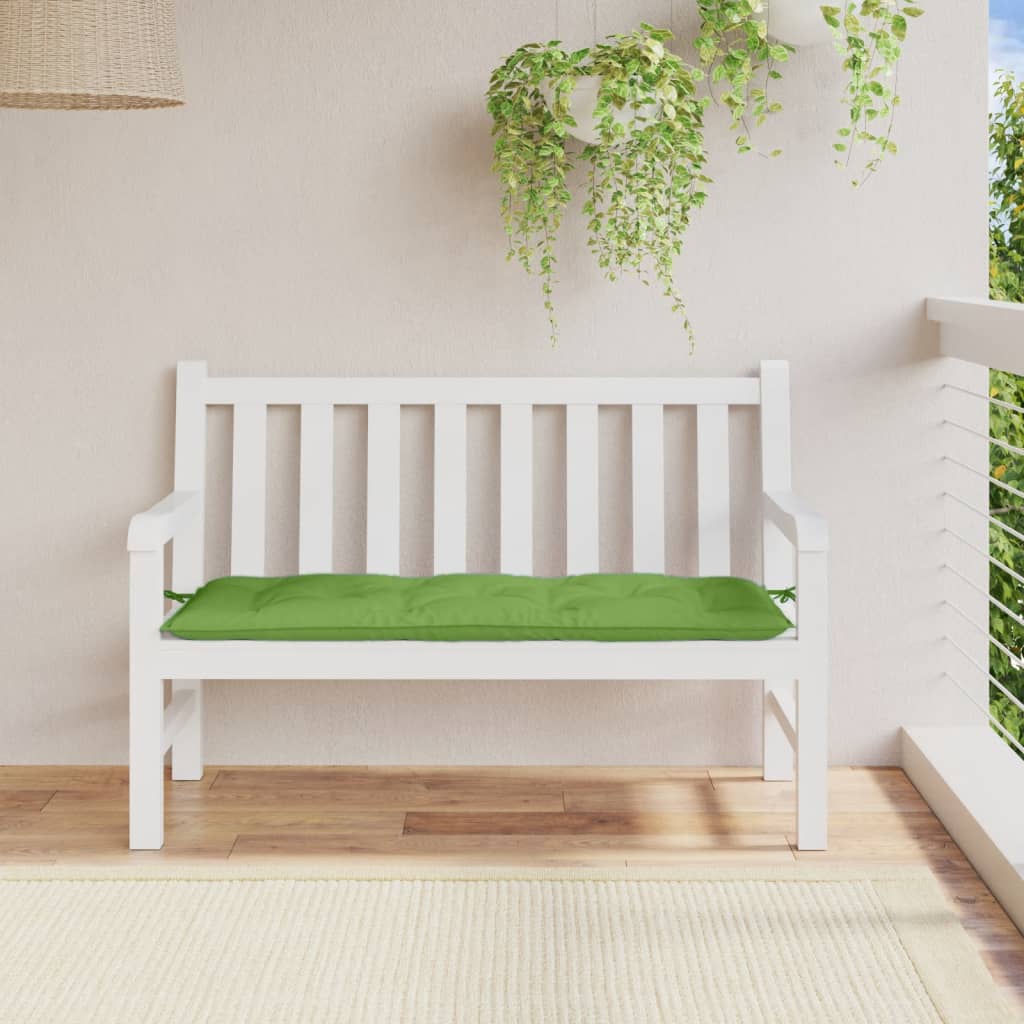 Poduška na zahradní lavici zelená melanž 120 x 50 x 7 cm textil