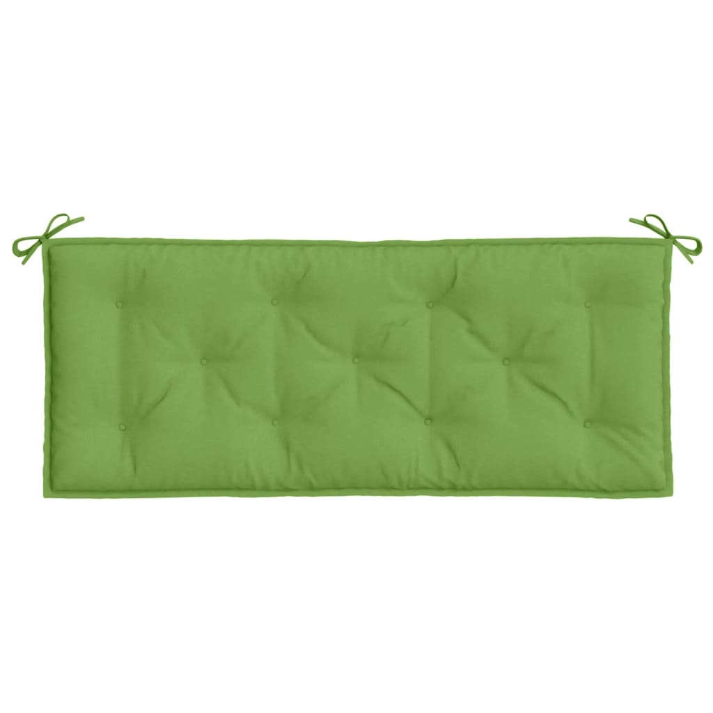 Poduška na zahradní lavici zelená melanž 120 x 50 x 7 cm textil
