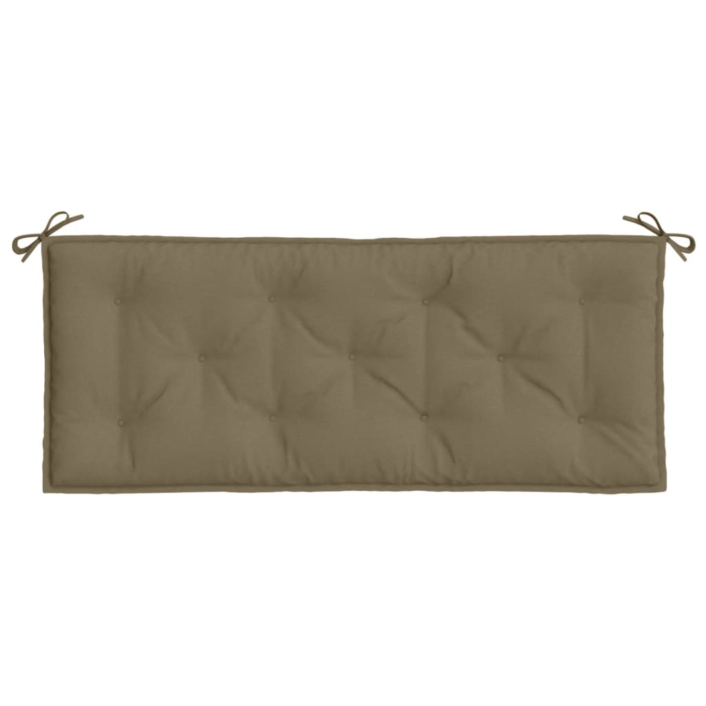 Poduška na zahradní lavici taupe melanž 120 x 50 x 7 cm textil