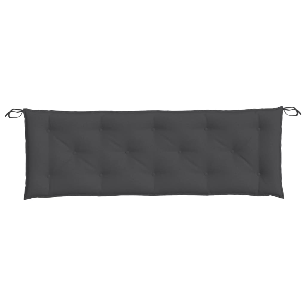 Poduška na zahradní lavici antracitová melanž 150x50x7cm textil