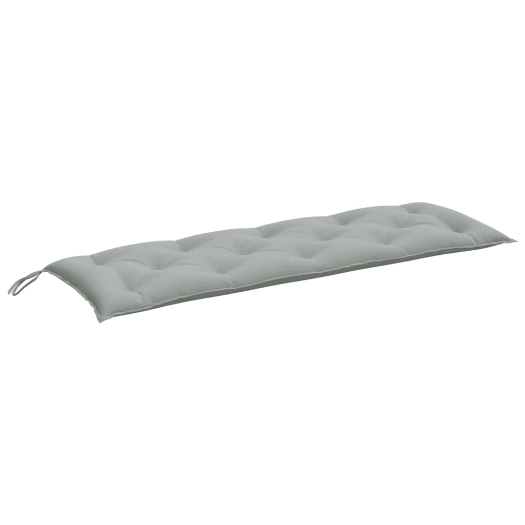 Poduška na zahradní lavici světle šedá melanž 150x50x7cm textil