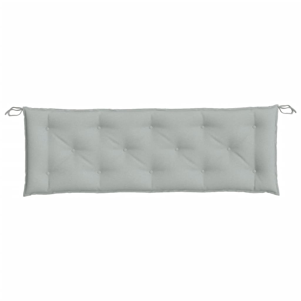 Poduška na zahradní lavici světle šedá melanž 150x50x7cm textil
