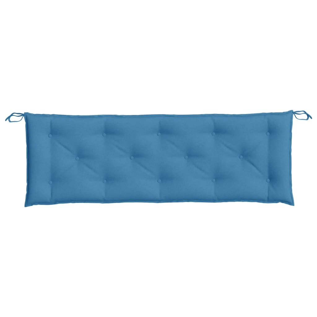 Poduška na zahradní lavici modrá melanž 150 x 50 x 7 cm textil