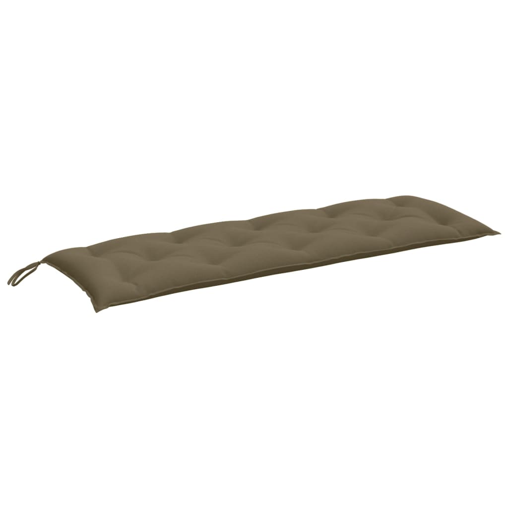 Poduška na zahradní lavici taupe melanž 150 x 50 x 7 cm textil