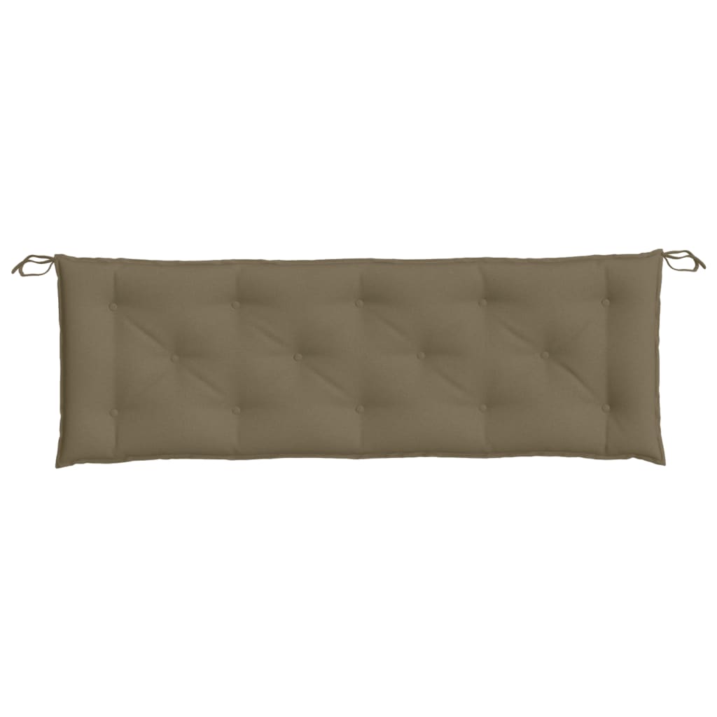 Poduška na zahradní lavici taupe melanž 150 x 50 x 7 cm textil