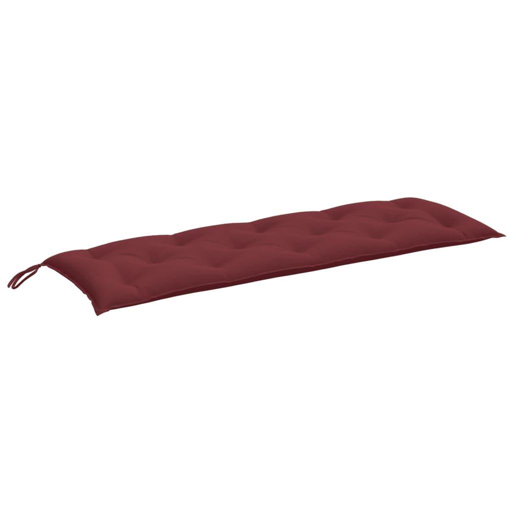Poduška na zahradní lavici vínová melanž 150 x 50 x 7 cm textil