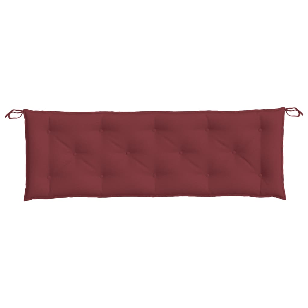Poduška na zahradní lavici vínová melanž 150 x 50 x 7 cm textil