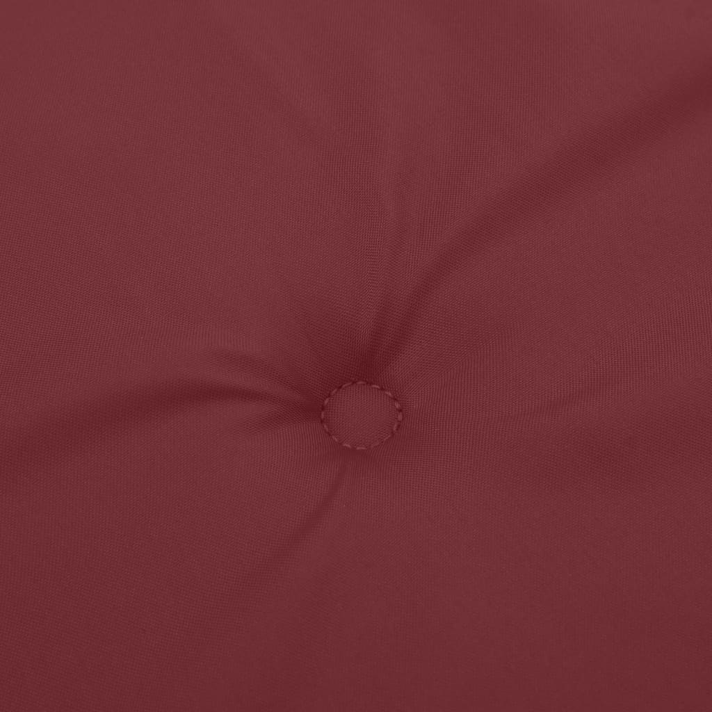 Poduška na zahradní lavici vínová melanž 150 x 50 x 7 cm textil