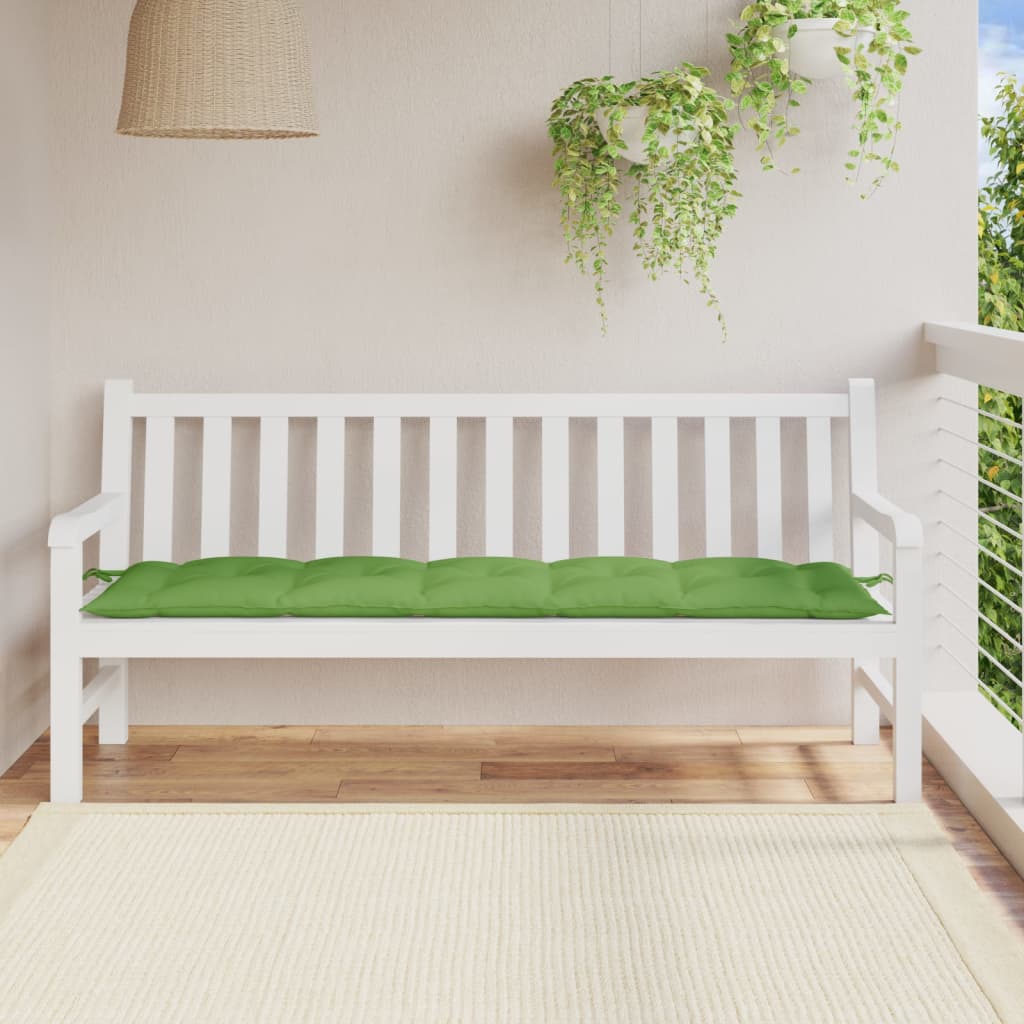 Poduška na zahradní lavici zelená melanž 180 x 50 x 7 cm textil