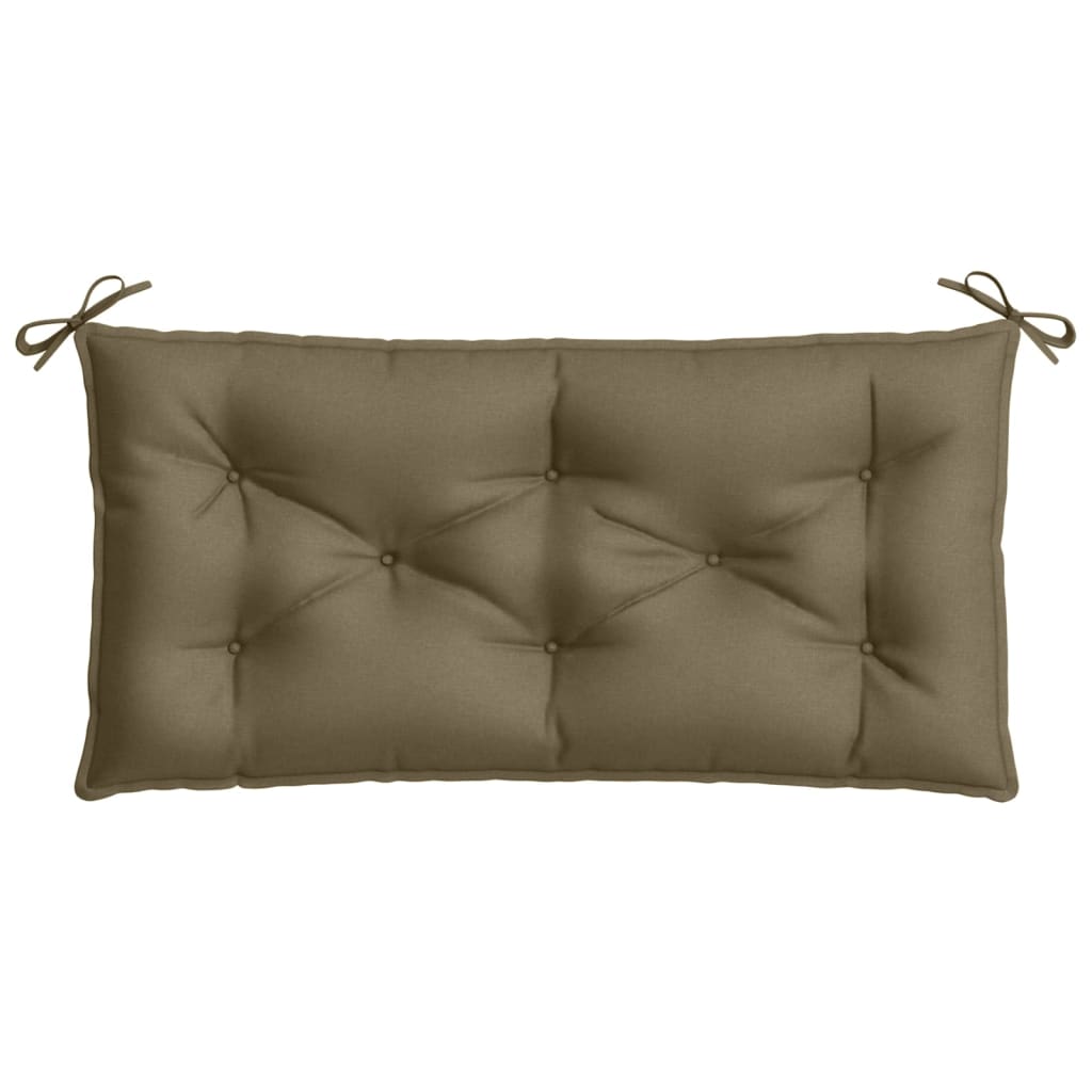 Podušky na zahradní lavici 2 ks taupe melanž 100x50x7 cm textil