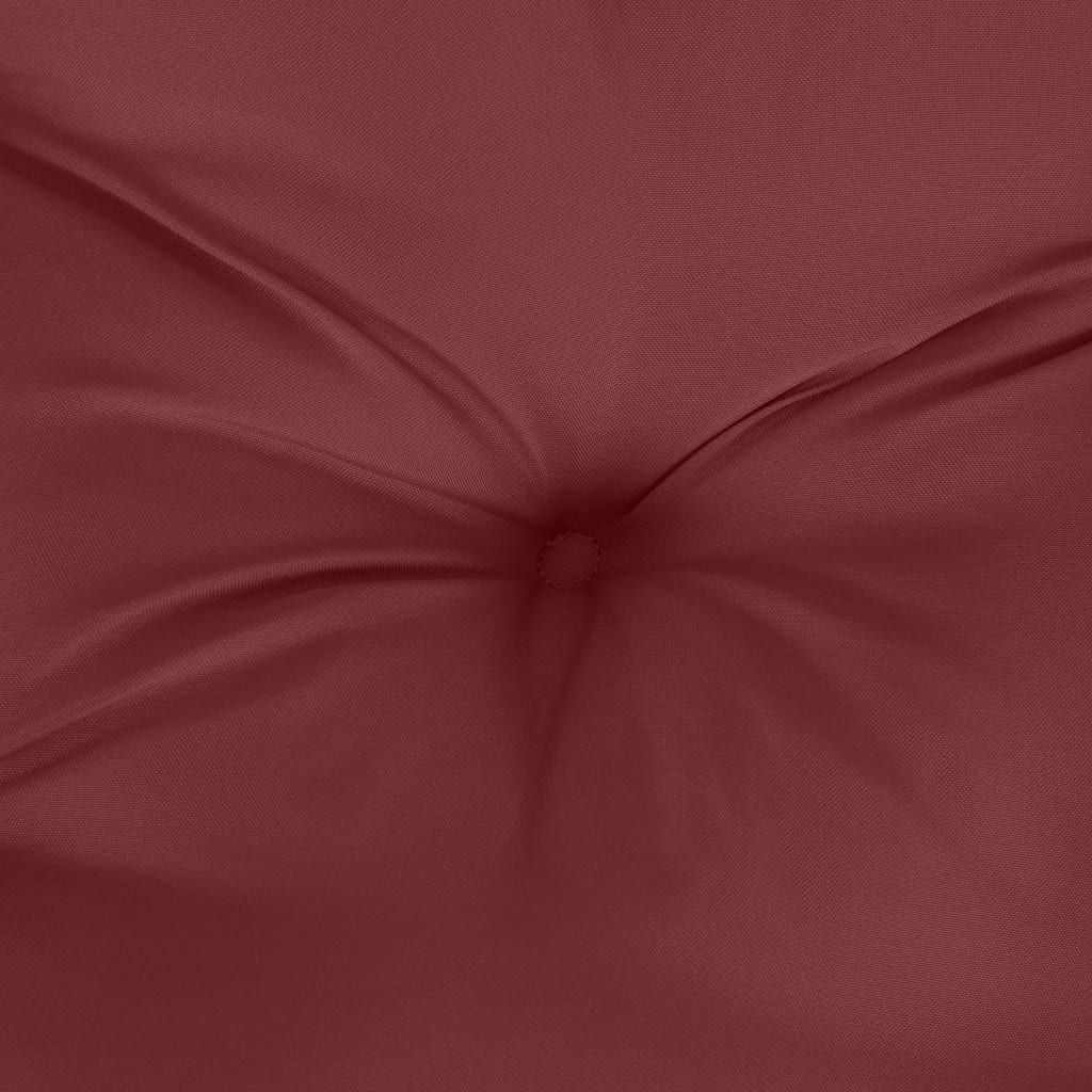 Podušky na zahradní lavici 2 ks vínová melanž 100x50x7cm textil