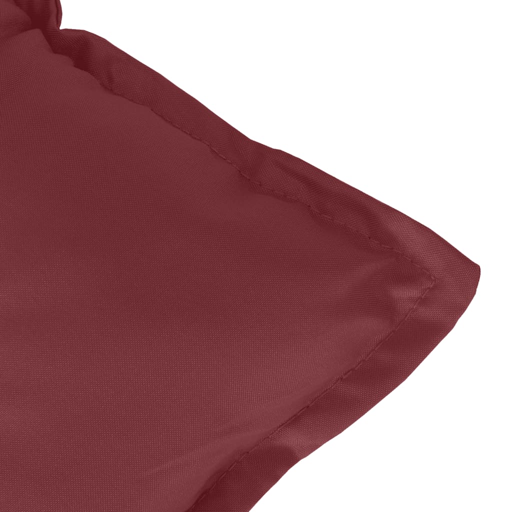 Podušky na zahradní lavici 2 ks vínová melanž 100x50x7cm textil