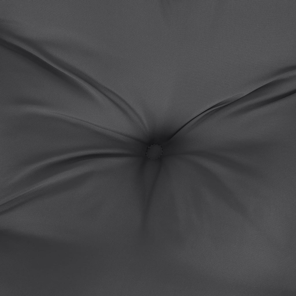 Podušky na zahradní lavici 2 ks antracitová melanž 120x50x7 cm