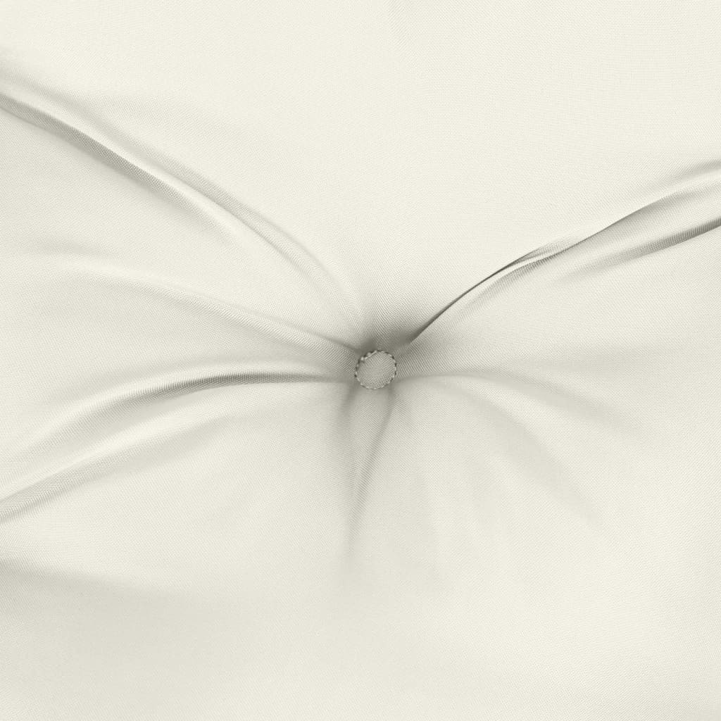 Podušky na zahradní lavici 2 ks krémová melanž 120 x 50 x 7 cm
