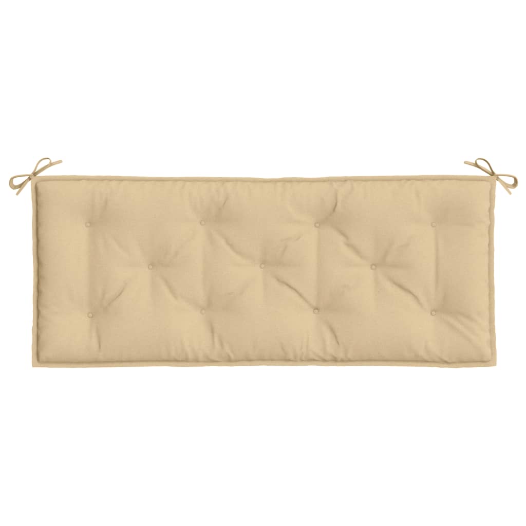 Podušky na zahradní lavici 2 ks béžová melanž 120x50x7cm textil