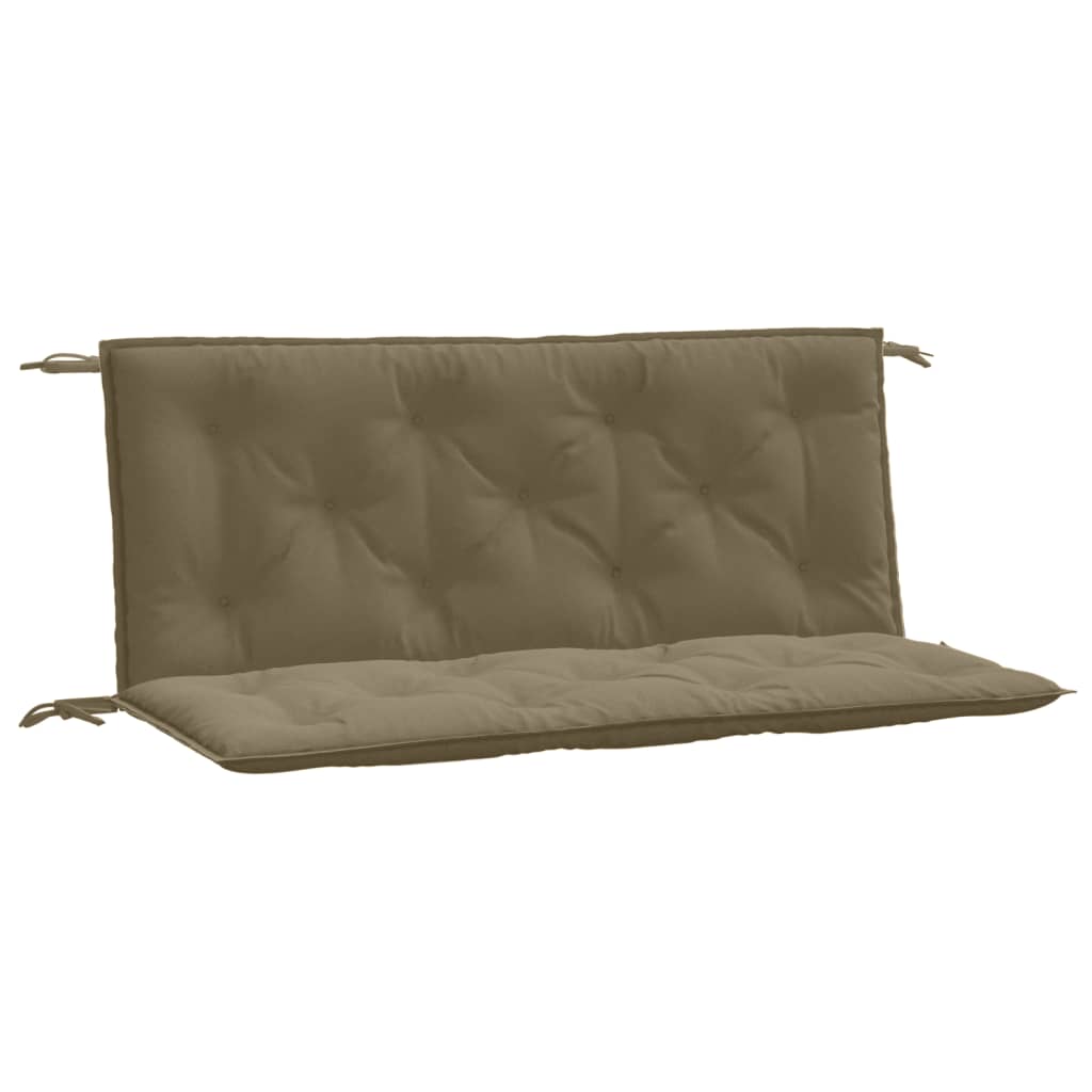 Podušky na zahradní lavici 2 ks taupe melanž 120x50x7 cm textil