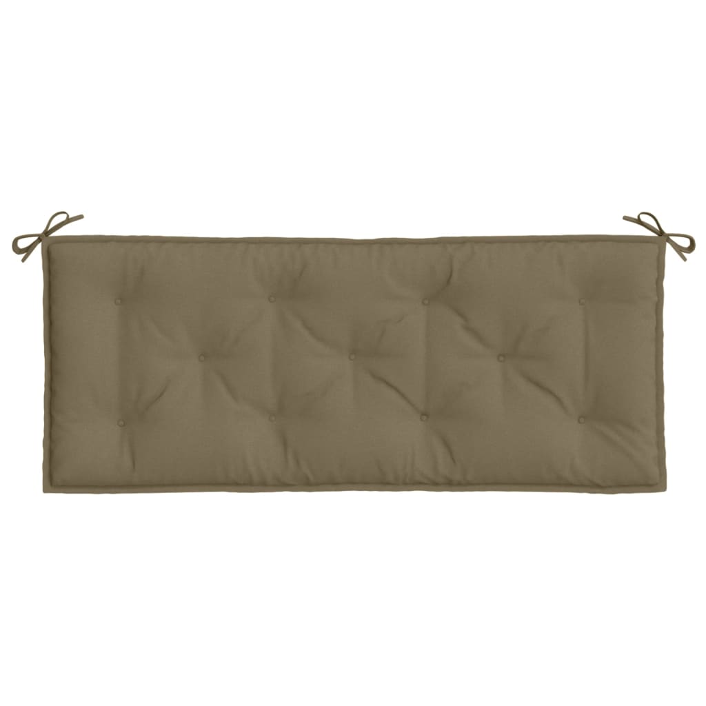 Podušky na zahradní lavici 2 ks taupe melanž 120x50x7 cm textil