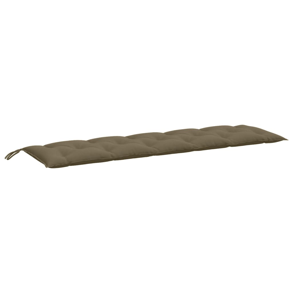 Podušky na zahradní lavici 2 ks taupe melanž 180x50x7 cm textil