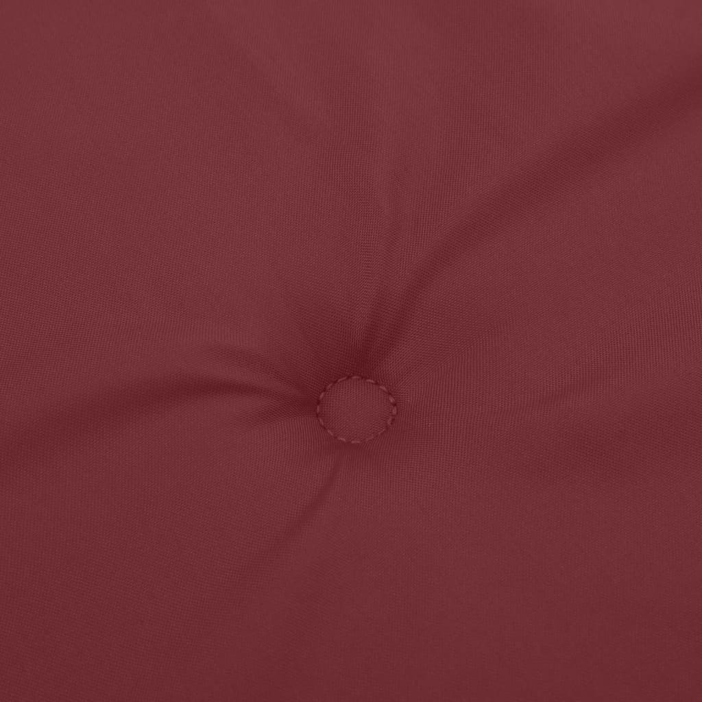 Podušky na zahradní lavici 2 ks vínová melanž 180x50x7cm textil