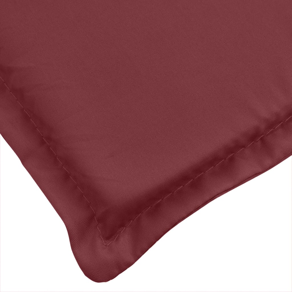 Podušky na zahradní lavici 2 ks vínová melanž 180x50x7cm textil