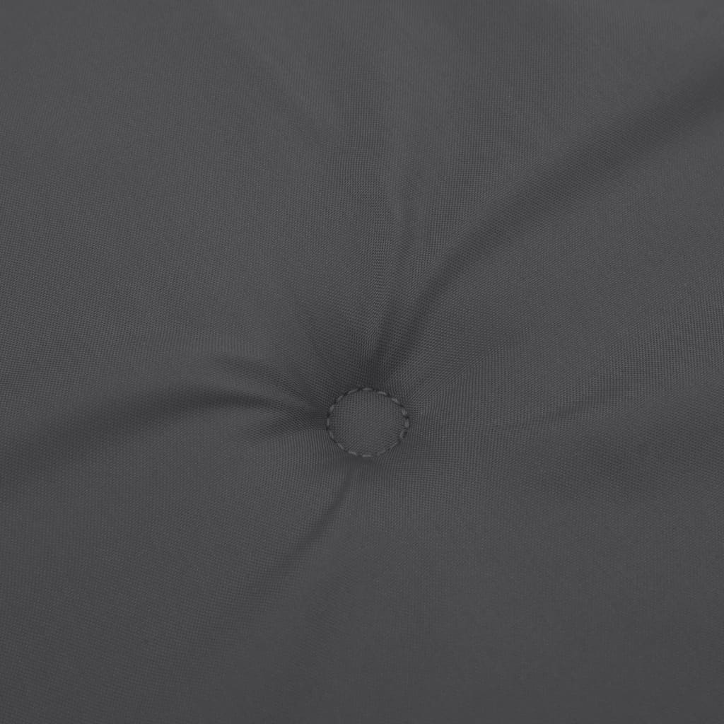 Podušky na zahradní lavici 2 ks antracitová melanž 200x50x7 cm