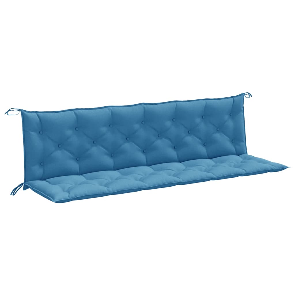 Podušky na zahradní lavici 2 ks modrá melanž 200x50x7 cm textil