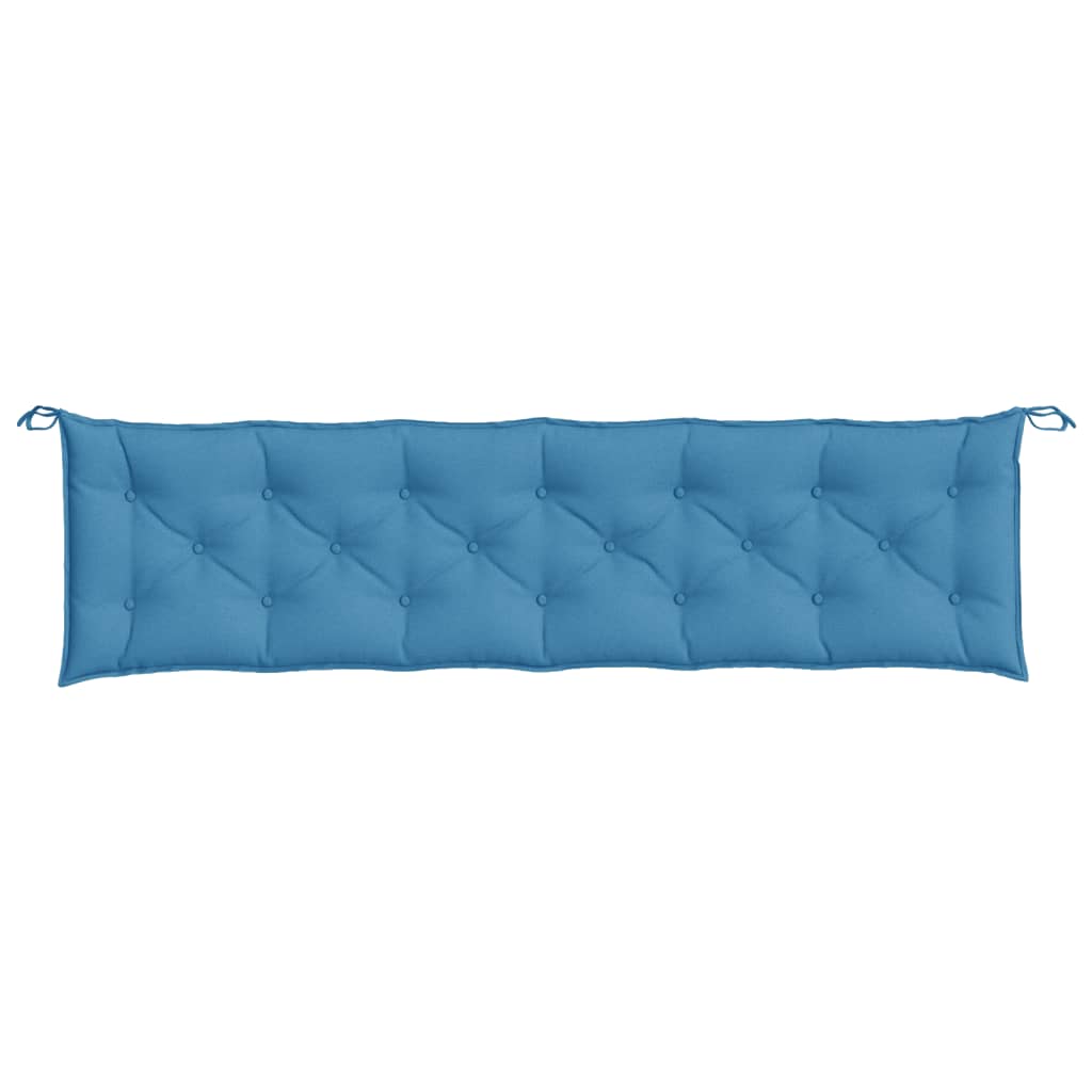 Podušky na zahradní lavici 2 ks modrá melanž 200x50x7 cm textil