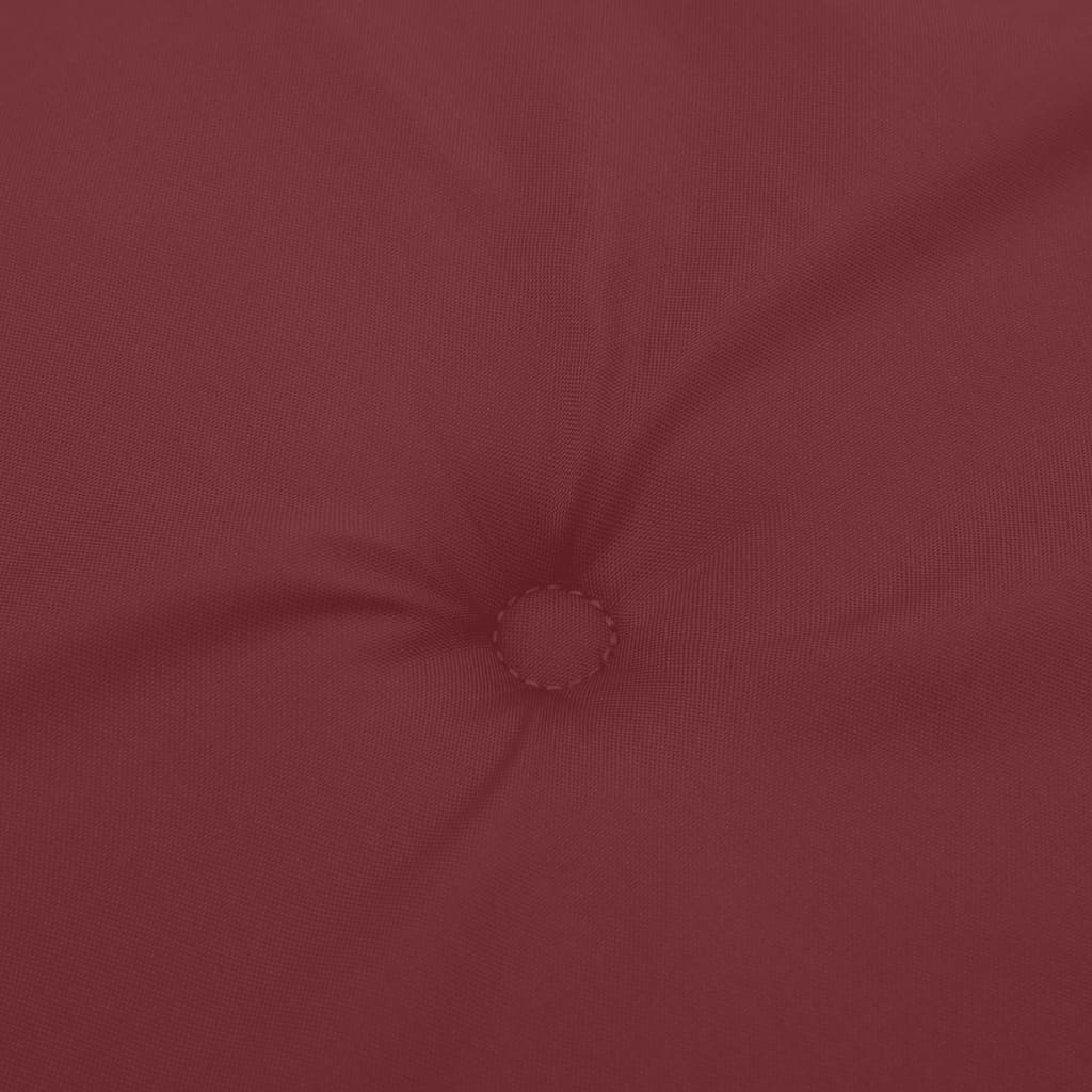 Podušky na zahradní lavici 2 ks vínová melanž 200x50x7cm textil