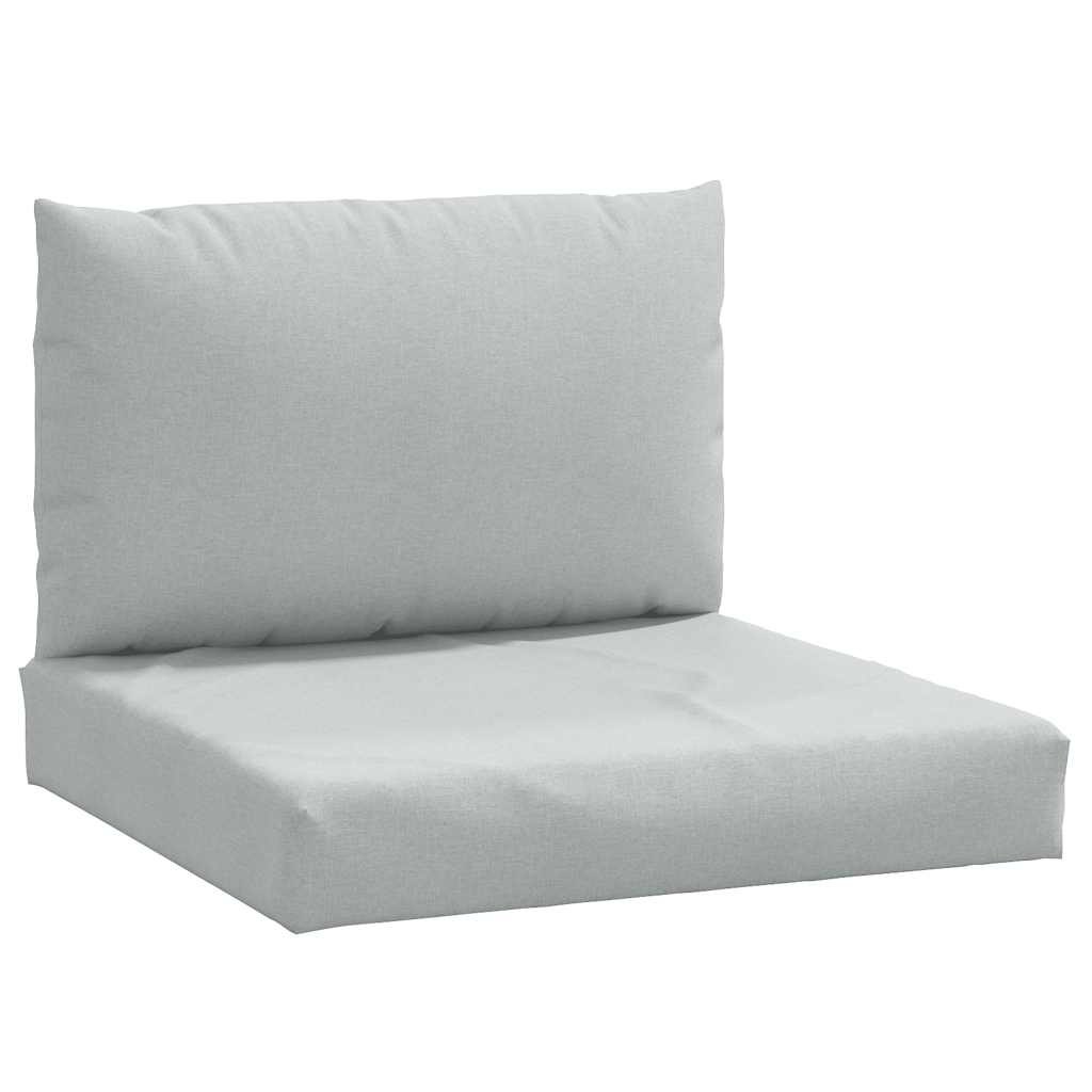 Podušky na palety 2 ks světle šedá melanž textil