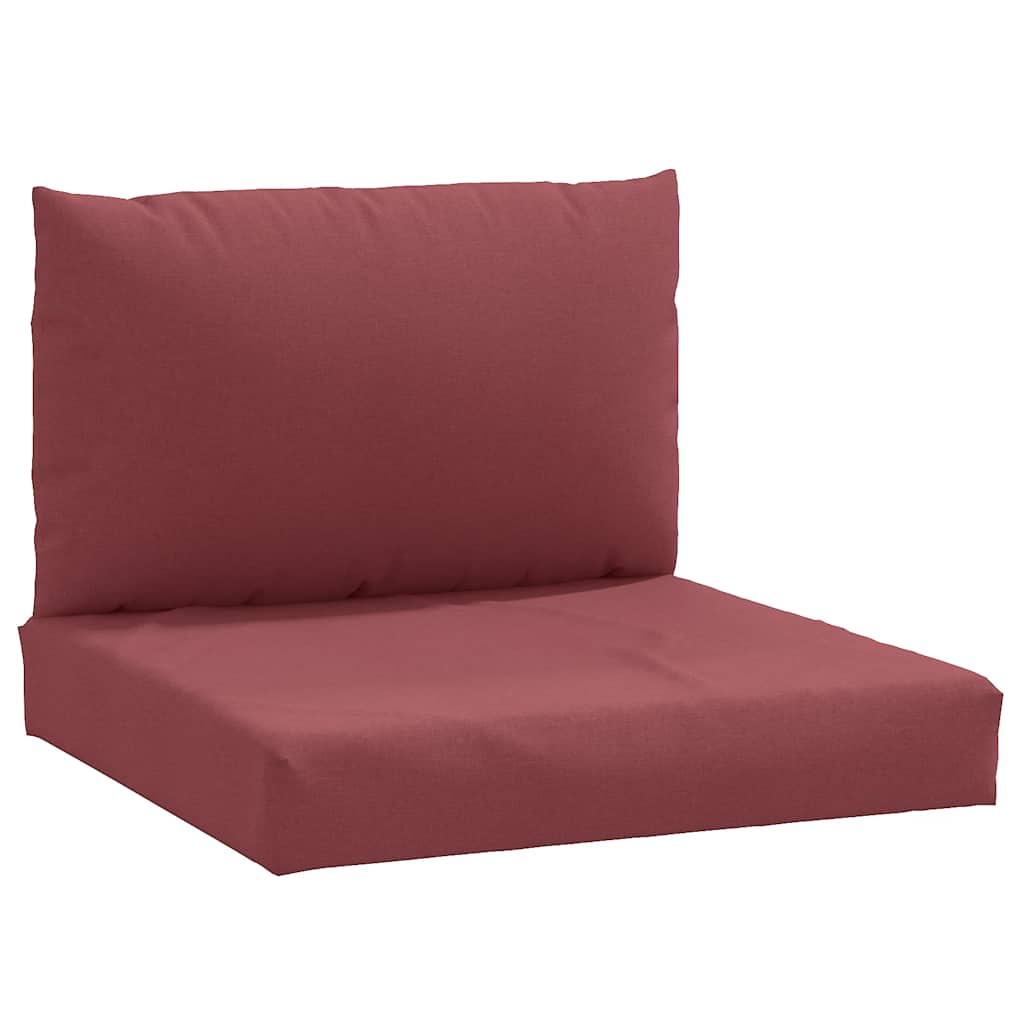 Podušky na palety 2 ks vínová melanž textil